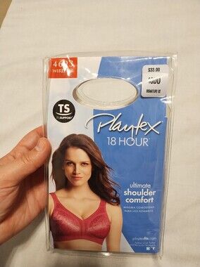 🟣2/$15 Playtex Comfort Strap Bra - Red/Pink